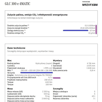 Mercedes-Benz GLC cena 369900 przebieg: 5, rok produkcji 2023 z Reda małe 211